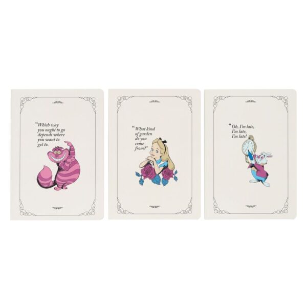 Disney Alice in Wonderland pack 3 A5 notebooks - Afbeelding 2