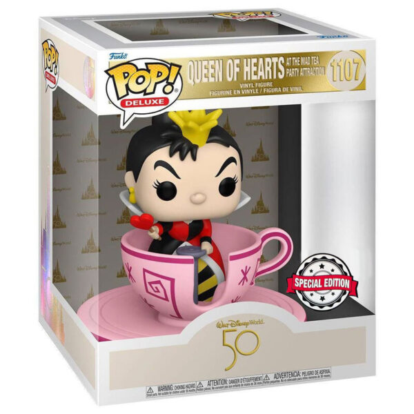 POP figure Walt Disney World 50th Queen of Hearts at mad tea party Exclusive - Afbeelding 3